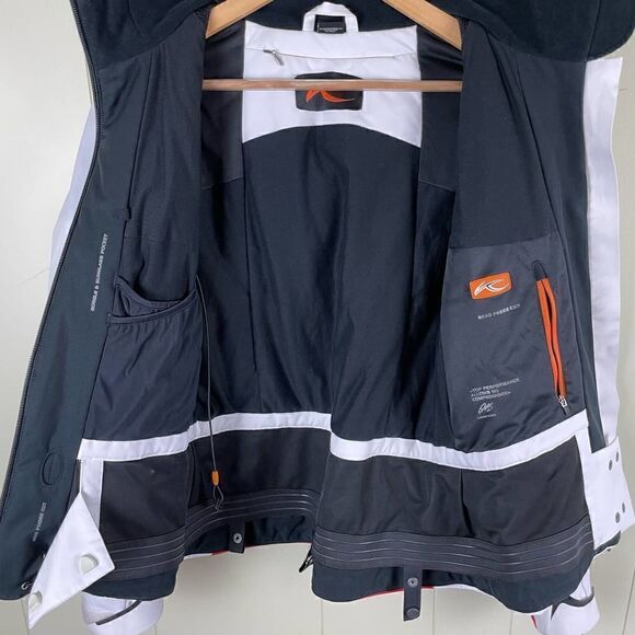 KJUS Women’s Small White Red Top Performance Ski Snowboard Zip Jacket Dermizax - Picture 4 of 10